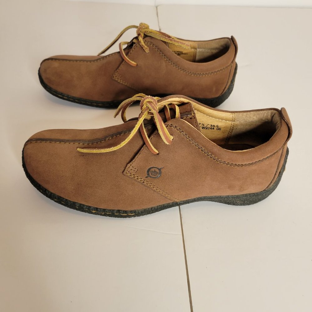 Born Women's Nubuck Leather Brown Lace Up's Size 7.5 / 38.5 - Picture 3 of 10